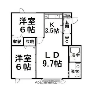 広明館【2-2号室】の間取り