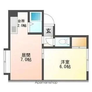 グリーンヴィレッジ富丘【2階】の間取り