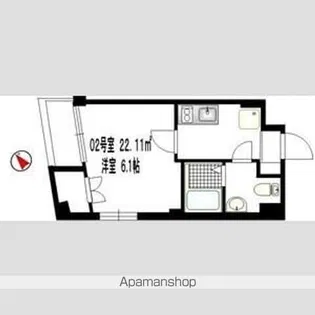 B’CASA蒲田【2階】の間取り