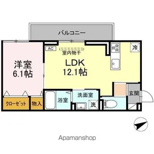 M-Base Honjo Kita【2階】の間取り