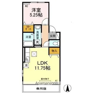 SEEDS WIT 佐古【1階】の間取り