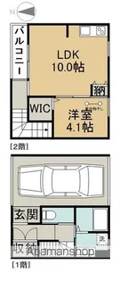ADD ON 長牧Ⅱ【2(西)号室】の間取り