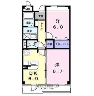 グレース向中野【3階】の間取り