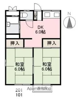 グリーンパーク屋島【1階】の間取り