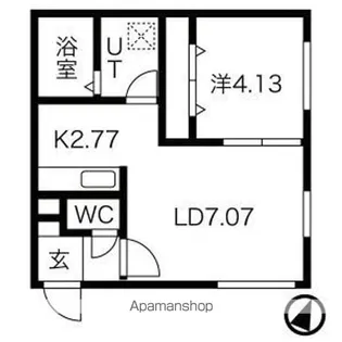 Y’SFRONT【303号室】の間取り