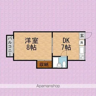 コーポサンロード【2階】の間取り