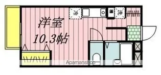 ヤマニあけぼのサンハイツC棟【102号室】の間取り