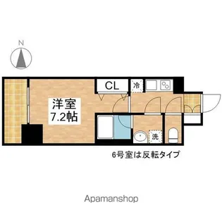 エス・キュート 丸の内(旧S-RESIDENCE丸の内North)【13階】の間取り