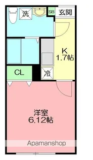 グラスプラス栄町Ⅰ【302号室】の間取り