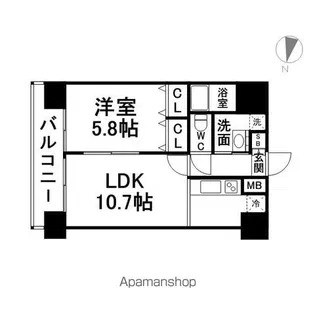 フェリススクエア【11階】の間取り
