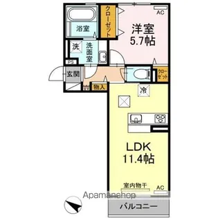 ボナール ゆう【1階】の間取り