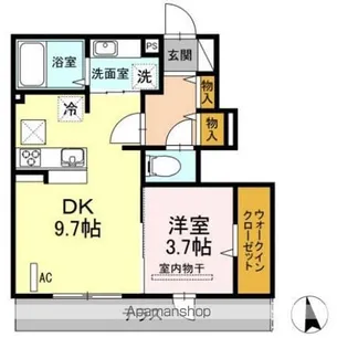 ブラン惣利【1階】の間取り