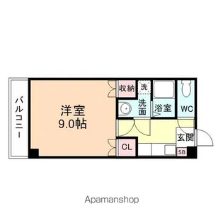 シャンブルユイット【2階】の間取り