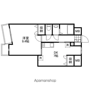 エルミタージュ安芸【1102号室】の間取り
