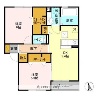 バリスサイト F【2階】の間取り