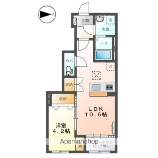 笹谷葭野 アパートA棟【1階】の間取り