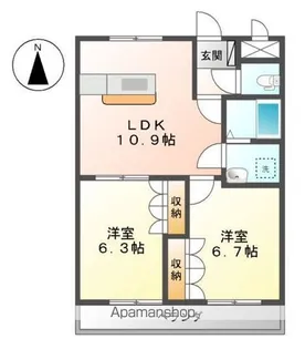 トーケン プロニティ【1階】の間取り