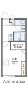 レオパレス木花【2階】の間取り