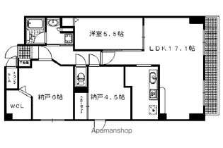GRANDE’TERNA京大正門前【1203号室】の間取り
