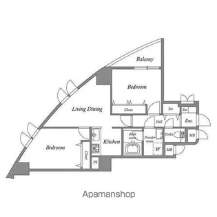 オーパスホームズ白山(HF白山レジデンス)【7階】の間取り