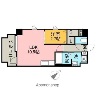 パセオ平尾【8階】の間取り