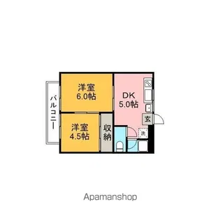 イーストコーポ【2階】の間取り