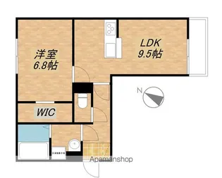 滋賀県甲賀市水口町八坂【アパート】の間取り