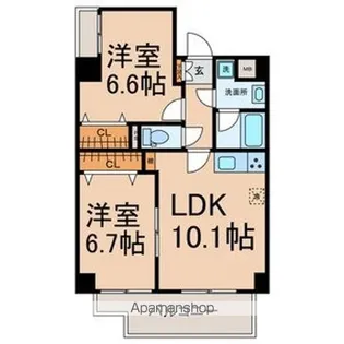 スリーウェイ金山【7階】の間取り