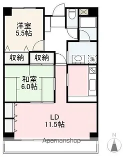 ウッドネスト成合【602号室】の間取り