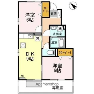 アクエリアス【1階】の間取り