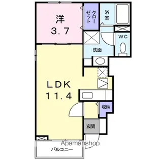 パーク ビサイド【1階】の間取り