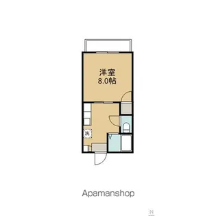 高島アパート【206号室】の間取り