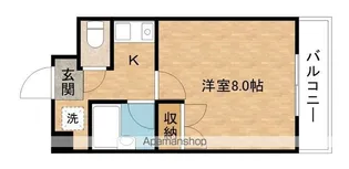 オアシス羽倉崎Ⅰ【212号室】の間取り