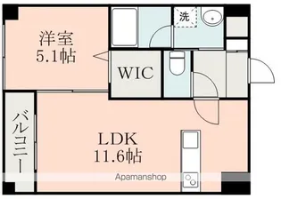 クオリア水前寺公園【3階】の間取り