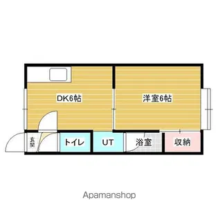 ハイツデノンB【1階】の間取り