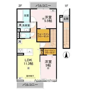 Mahalo 膳所本町【2階】の間取り
