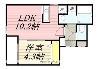 DEAR COURT NAJIMA【102号室】の間取り