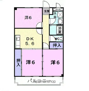 アヴォワール雅【3階】の間取り