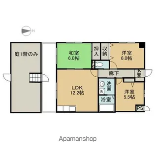 エバー・グリーン西条西本町【204号室】の間取り