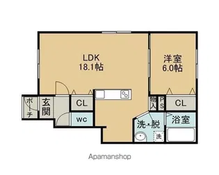 ハイツLUXURY【1階】の間取り