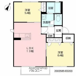 スクーデリア2007 E棟【2階】の間取り