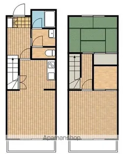 堤フルーツコーポ【いちご2号号室】の間取り