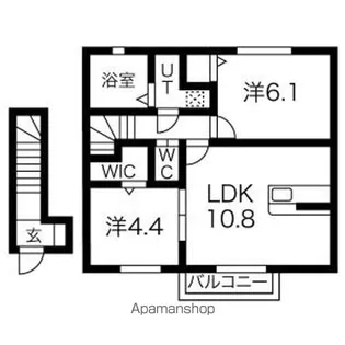 DIAMANT DEUX【2階】の間取り