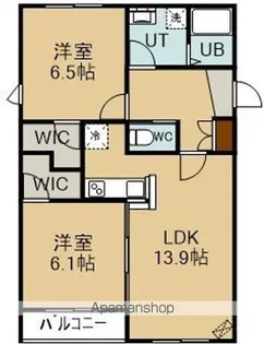 エターナル中道【103号室】の間取り