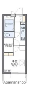 レオパレスビスタリー清【301号室】の間取り