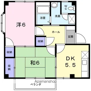 コーポフォレスト【202号室】の間取り