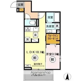 メゾングレイス【1階】の間取り