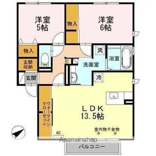 イーストヒルズ高松 C【2階】の間取り