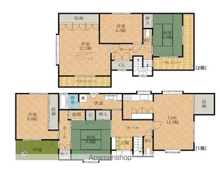 大阪府泉北郡忠岡町高月北2丁目【一戸建】の間取り