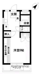 コーポ自由ケ丘ダーツ【101号室】の間取り